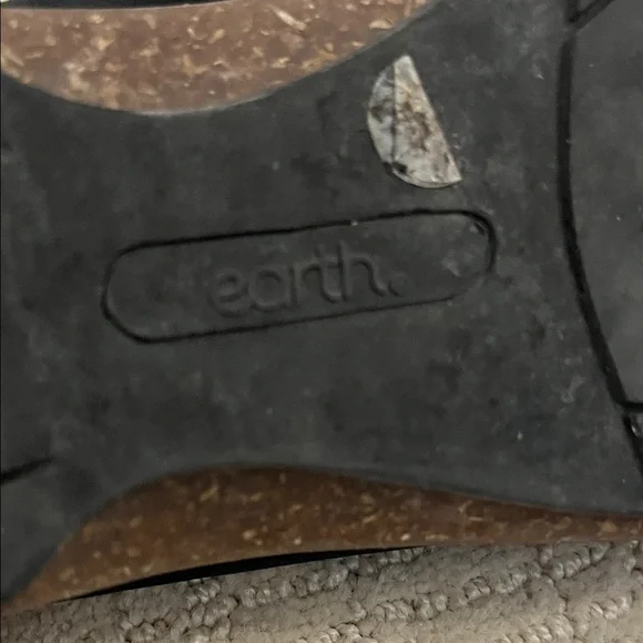 Earth Black Leather women’s clog shoes, size 9 - Picture 5 of 5